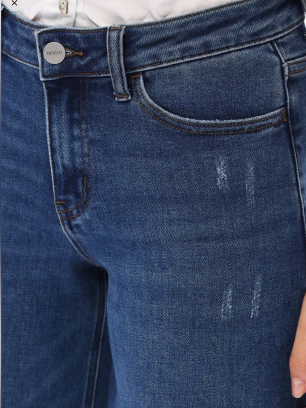 Oneso Women's Wide-Leg Stretch Blue  Jeans Size 26 - Picture 5 of 15